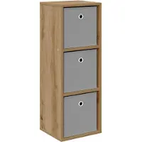 vidaXL Buffet à tiroirs en chêne Artisan, 30,5 x 27 x 84,5 cm