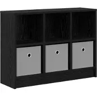 vidaXL Buffet noir aspect chêne 73,5 x 22,5 x 53,5 cm