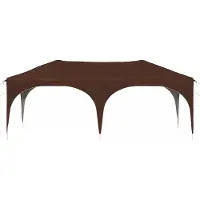 vidaXL Tente de réception pliable 575 x 288 x 245 cm, tissu Oxford marron