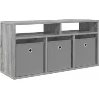 vidaXL Meuble bas à tiroirs , gris Sonoma, 87 x 27,5 x 43 cm