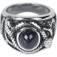 EtNox hard and heavy Bague de - Sparkling Snake - pour Unisexe - couleur argent - Taille 62