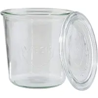 Aps Pots de conservation avec couvercle, lot de 2, Bocal de conservation, Transparent