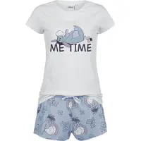 Winnie L'Ourson Pyjama Disney de - Eeyore - Me Time - S - 3XL - pour Femme - blanc/bleu - Taille 3XL