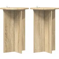 vidaXL Support pour plantes, 2 pièces, chêne Sonoma, Ø 40 x 60 cm, bois aggloméré