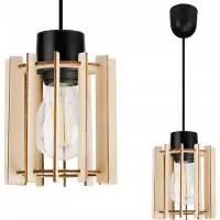Light11 HOME Suspension moderne en bois avec éclairage LED
