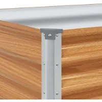 vidaXL Lit surélevé brun clair 970 x 50 x 36 cm Acier galvanisé