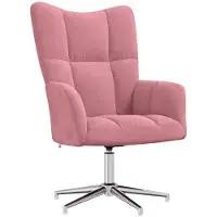 vidaXL Fauteuil relax rose velours