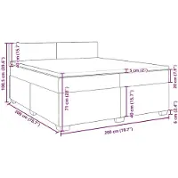 vidaXL Lit boxspring avec matelas bleu foncé 200x200 cm velours