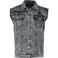 Rock Rebel by EMP Veste Sans Manches de - Free Spirit - Veston - S - XXL - pour Homme - noir - Taille XL