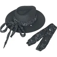 Black premium by emp Chapeau de - Chapeau d'Été - pour Femme - noir - Taille Standard