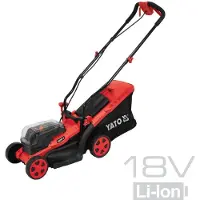 YATO Tondeuse Accumulateur 36V, 34 Cm - Avec Deux Batteries De 2 Ah