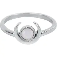 EtNox Bague Gothic de - Lune - pour Femme - couleur argent - Taille 59