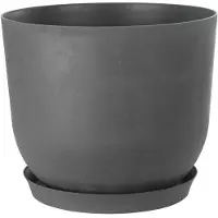 Garden ID Pot De Fleurs Garden Id Swing Rond Gris 40 Cm 30 L