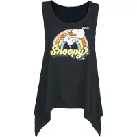 Snoopy Top de - - Rainbow - S - 3XL - pour Femme - noir - Taille S