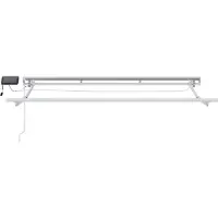 vidaXL Armature de store manuelle avec LED, beige et blanc, 3,5 x 2,5 m