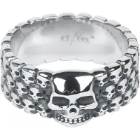 EtNox hard and heavy Bague de - 1000 Skulls - pour Unisexe - couleur argent - Taille 56