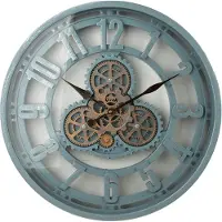 Mondex Horloge murale en métal Ramsey 50 x 50 x 6,5 cm, multicolore, 1 pièce