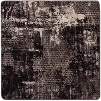 vidaXL Tapis de couloir MARSA Noir 100 x 100 cm Polyester et PVC