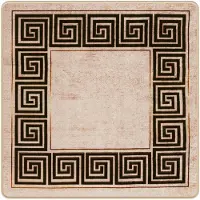 vidaXL Tapis de couloir MARSA Noir 100 x 100 cm Polyester et PVC