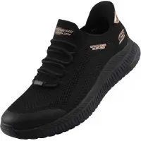 SKECHERS WIP 117743-BBK in Black Engineered Knit color size 39.5