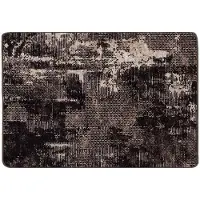 vidaXL Tapis de couloir MARSA Noir 100 x 150 cm Polyester et PVC