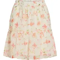 Vila Jupe 'VIEmma' jaune citron / olive / rose ancienne / blanc cassé