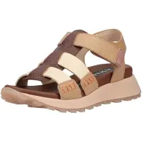 Hispanitas pour femme. CHV264624 Sandales Ambar marron (38), Cuir, 3 à 5 cm, Velcro, Casuel