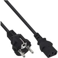 InLine 4043718023011 Noir 1,8 m Coupleur C13 CEE7/7