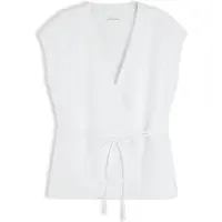 Tommy Hilfiger Gilet de costume 'Blend Wrap Waistcoat' blanc
