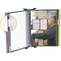 Tarifold Support mural - métal - avec 10 pochettes A4 - assortiment de couleurs