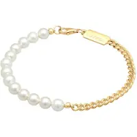 KUZZOI Bracelet or / blanc perle