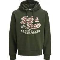 Jack & Jones Sweat-shirt beige / vert foncé / rouge