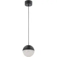 Quintiesse Suspension LED Moonlit, noir mat, 20,9 W, blanc chaud, 2131 lm, métal, dimensions : 180 x 20 x 20 cm, IP20, Quintiesse