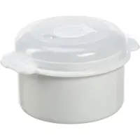 PLAST TEAM Vertriebs GmbH plast team Boîte à micro-ondes Micro 0,5 litre ronde blanche/transparente