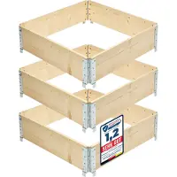 Garronda Rehausse en bois pour palette Caisse de rangement en bois Caisse en bois pour potager surélevé