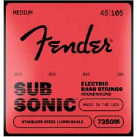 Fender SubSonic 7350M Bass Strings Stainless Steel Long Scale Gauges .045-.105 (4)