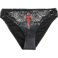 Rock Rebel by EMP Bas de bikini de - Bas de Bikini Crânes - S - XXL - pour Femme - noir - Taille S
