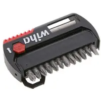 Wiha - Assortiment de 13 embouts fendus/phillips/pozidriv avec porte-embouts