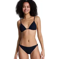 Roxy Island Tiki Triangle Cheeky Bikini Noir L Femme