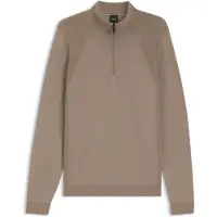 BOSS Pull en coton mélangé avec encolure zippée