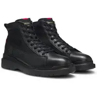 HUGO Bottines en cuir avec empiècements texturés