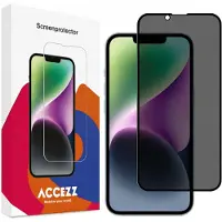 Accezz Protection d'écran en verre trempé Privacy pour Apple iPhone 17e / 16e / 14 / 13 / 13 Pro