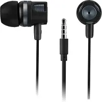 Canyon EP-3, écouteurs intra-auriculaires confortables, pour smartphones, microphone etintégrés, noir + éléments gris