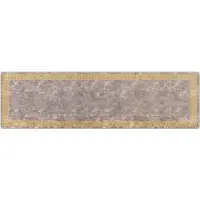 vidaXL Tapis de couloir MARSA Gris 100 x 350 cm Polyester et PVC