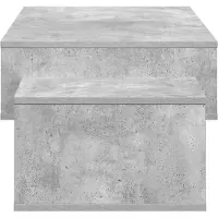 vidaXL Table basse, gris béton, 105 x 50 x 32,5 cm, matériau de bois