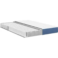 vidaXL Matelas de lit avec matelas Bleu 140 x 200 cm Tissu