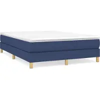 vidaXL Cadre de lit sans matelas bleu 120x190 cm Tissu