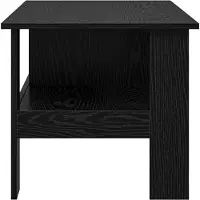 vidaXL Table basse noire imitation chêne 90 x 50 x 45 cm Bois composite