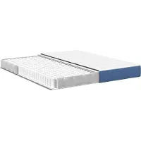 vidaXL Matelas de lit avec matelas Bleu 180 x 200 cm Tissu