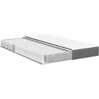vidaXL Matelas de lit avec matelas Gris clair 140 x 190 cm Tissu